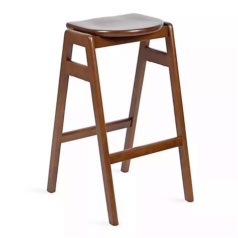 Walnut Wood Backless Bar Stool | Kirklands Home