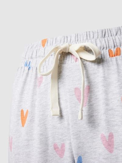 Jake S Casual Pyjama Hose Mit Allover Print Hellgrau Melange Online