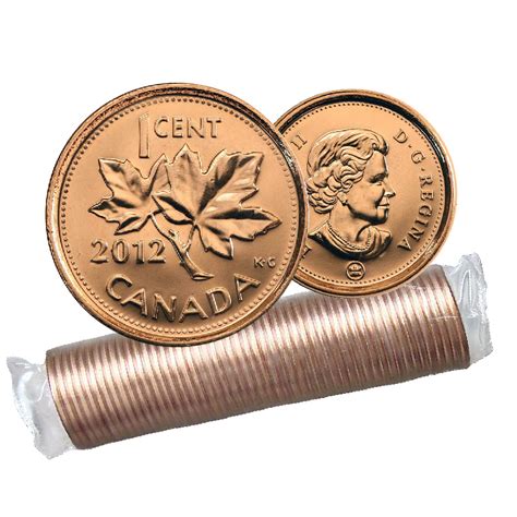 Magnetic Canadian Cent Maple Leaf Twig Penny Original Coin Roll