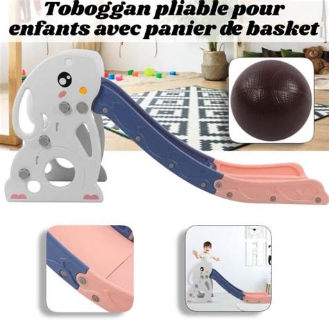 Rin Toboggan Pour Enfant Pliable Avec Panier De Basket Ball Pour