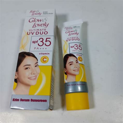 Jual Fair N Lovely Glow Lovely Ultimate Uv Duo SPF 35 Sunscreen