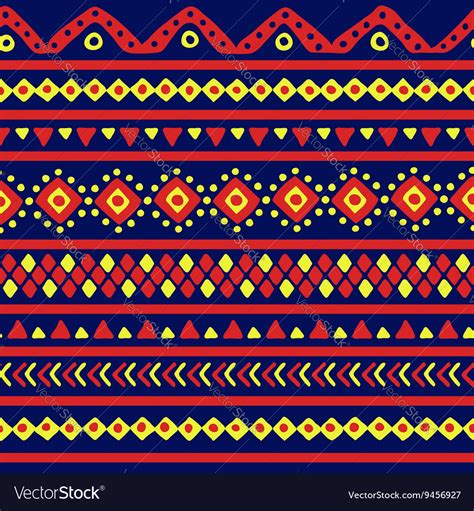 Blue Mexican Pattern Royalty Free Vector Image