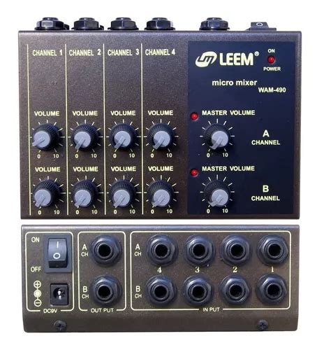 Leem Micro Mixer Wam-490 Mezclador Mixer De Línea 8 Canales