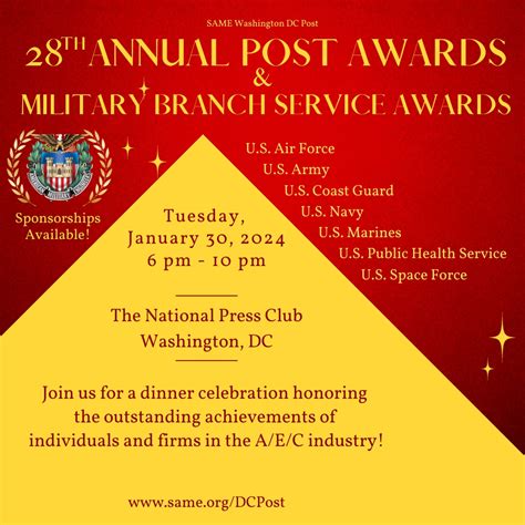 SAME DC Jan 30 2024 28th Annual Post Military Branch Service