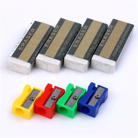 Rubber Pencil Sharpener Eraser Exam Dedicated Student Drawing Pencil