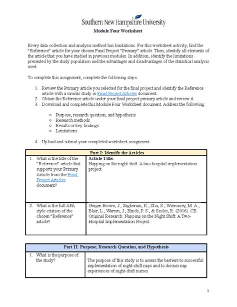 Ihp Module Four Worksheet Module Four Worksheet Every Data