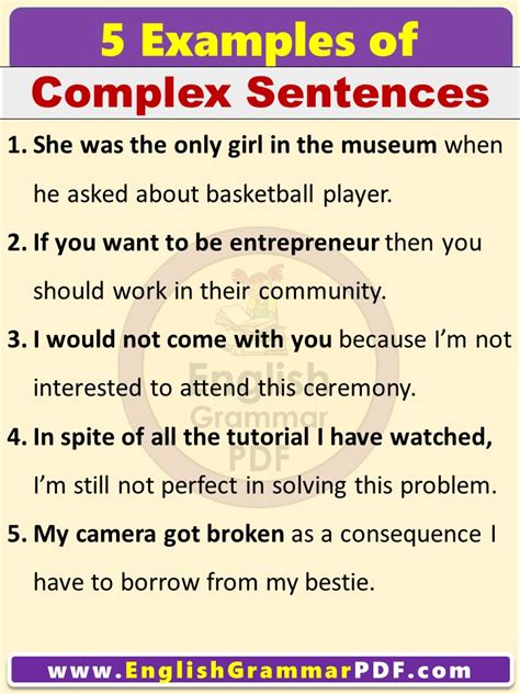 30 Examples Of Complex Sentences In English Pdf Complex 41 Off