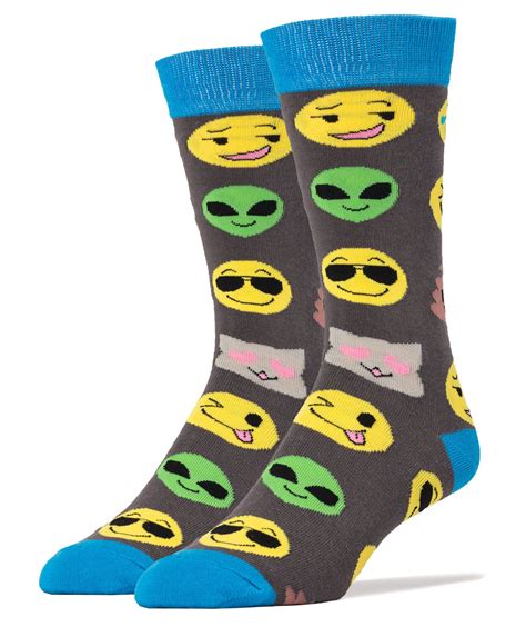 Emoji Me Socks | Novelty Crew Socks For Men | Crew socks, Mens crew socks, Mens socks