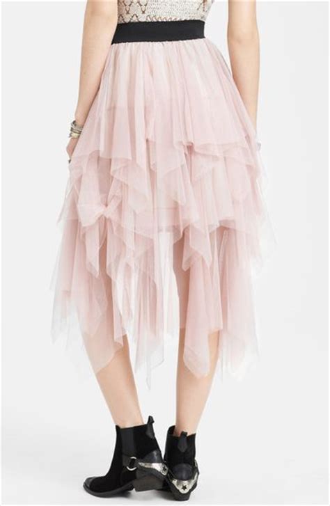 Free People Ruffle Tulle Skirt In Pink Blush Lyst