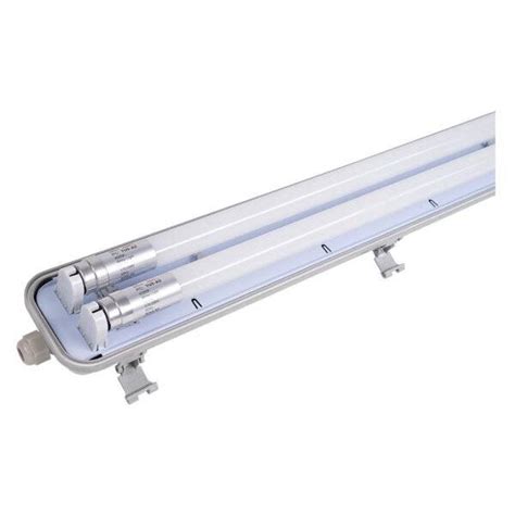 Réglette double néon LED pour tube T8 120CM 36W blanc froid 6000 kelvin