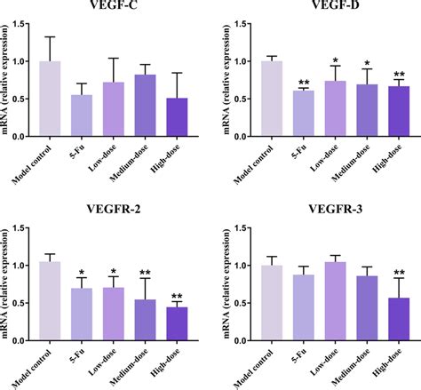 Mrna Expression Of Vegf C Vegf D Vegfr 2 Vegfr 3 Genes In Lung