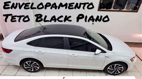 Vw Volkswagen Virtus Adesivo Envelopamento De Teto Black Piano