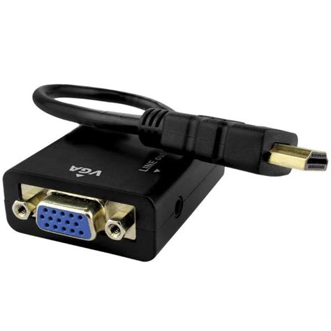 Cabo Conversor Hdmi Macho Para Vga Femea X Audio Cb B Oem