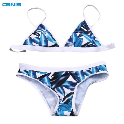 2016 Women Sexy Push Up Swimwear Print Bikini Brazilian Swimsuit