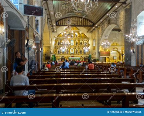 Interior of Basilica Del Santo Nino in Cebu City, Philippines Editorial ...