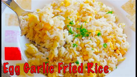 5 Minutes Easy Egg Garlic Fried Rice Recipe Youtube