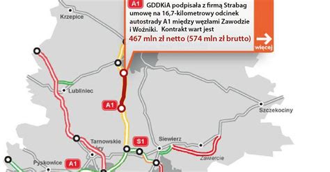 Autostrada A1 na Śląsku odblokowana Jest umowa na ostatni odcinek