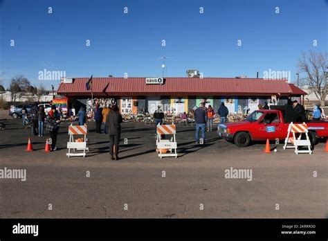 Colorado Springs Usa 26th Nov 2022 Mourners Gathered To Pay Their