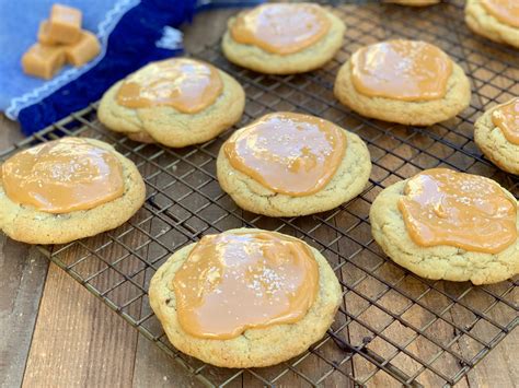 Salted Bourbon Caramel Cookies