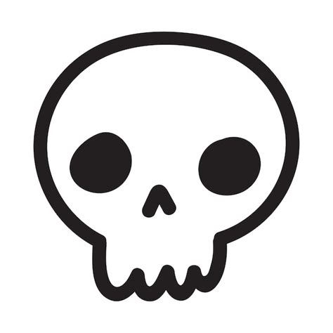 Premium Vector | Hand drawn cartoon doodle skull. Funny cartoon skull ...