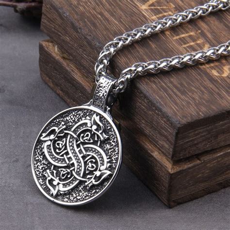 Collier Dragon Symbole Viking Bijoux Nordiques Bocachica