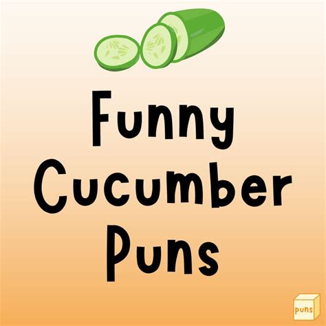 Hilarious Cucumber Puns To Pickle Your Funny Bone Box Of Puns