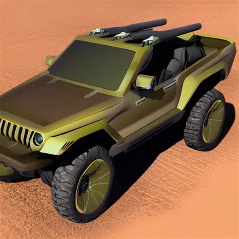 Concept Art Jeep Inspired By Halo Warthog Stable Diffusion