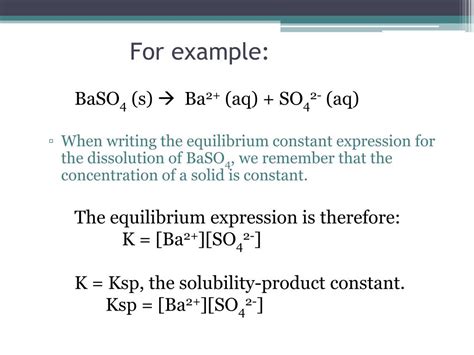 Ppt Ksp The Solubility Product Constant Powerpoint Presentation