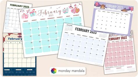 February 2023 Calendar (52 Free PDF Printables)