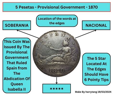 Pesetas Provisional Government Espa A Numista