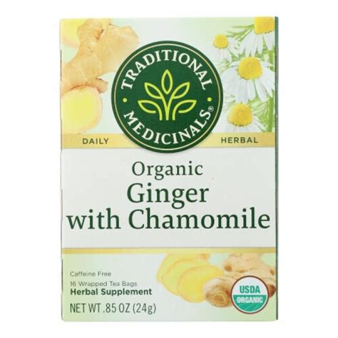 Traditional Medicinals Organic Ginger Chamomile Tea 16ct Fred Meyer