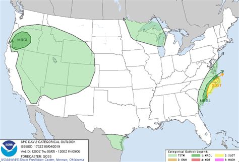 Storm Prediction Center Sep 4 2019 1730 UTC Day 2 Convective Outlook