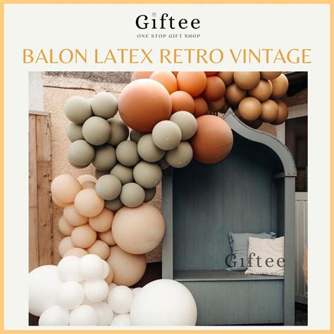 Jual Balon Latex Retro Vintage Balon Bulat Karet Polos Pesta Ukuran