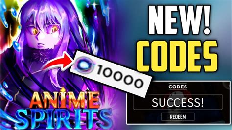 New All Working Codes For Anime Spirits In Roblox Anime