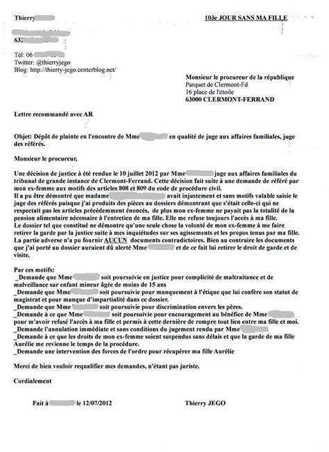 Modele De Lettre Pour Un Juge D Application Des Peines Lettres De Partage