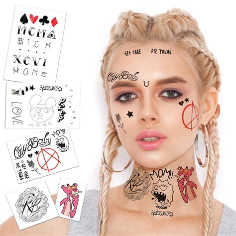 Lil Peep Temporary Tattoos Life Sized Skin Safe