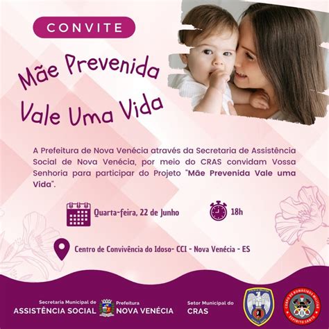 A secretaria de assistência social de Nova Venécia convida você mãe