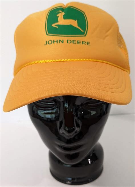 Vintage John Deere Cap Gold Snap Back Foam Mesh Nissu Gem