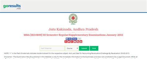 Jntu Kakinada MBA R13 R09 III Semester Regular Supplementary