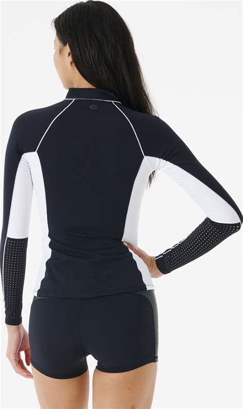 Rip Curl Womens Mirage Ultimate Long Sleeve Rashguard Black White