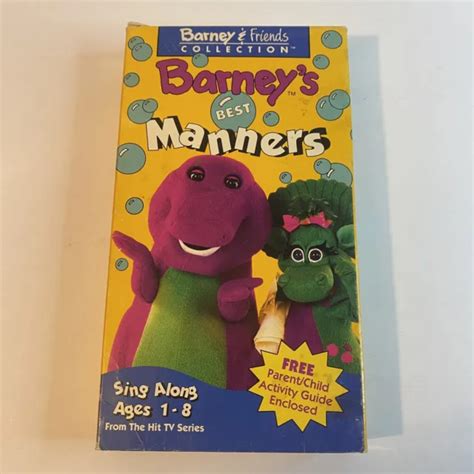 Barney Friends Barneys Best Manners Vhs Tape Baby Bop