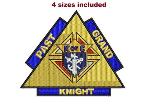 Past Grand Knight 4 Sizes Machine Embroidery Design Digital