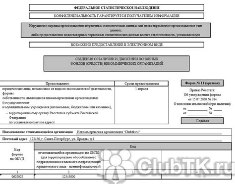 Форма 11 краткая 2021 инструкция