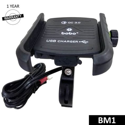 Bobo Bm Jaw Grip Bike Phone Holder With Fast Usb Charger