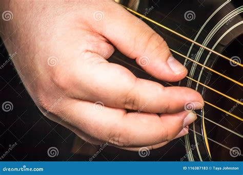 Close Up Of Guitarists Hand Stock Image Image Of Jazz Entertainment