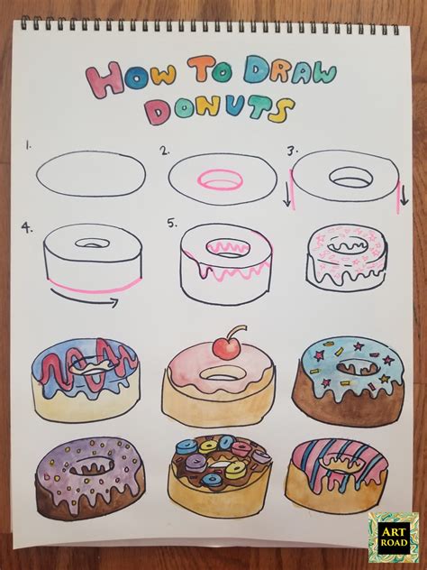 how to draw donuts