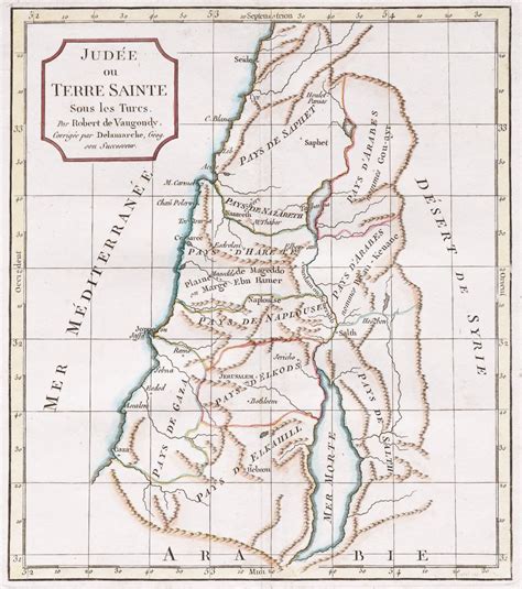 Proantic Judea Or The Holy Land Ancient Geographic Map