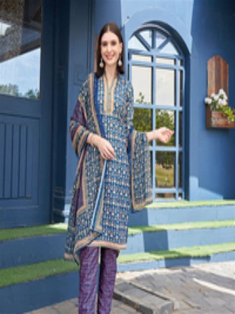 Buy Anouk Ethnic Motifs Printed Regular Kurta With Trousers And Dupatta