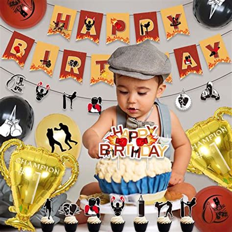 Boxing Match Birthday Party Decorations Fight Theme Party Supplies With