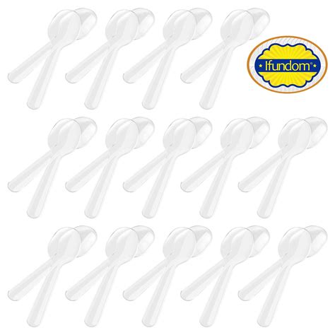 Clear Plastic Spoons 200pcs Disposable Clear Spoon And Tea Spoons